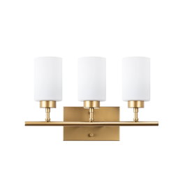 Opviq Lámpara de pared dorada con cuerpo de metal y tapa de cristal